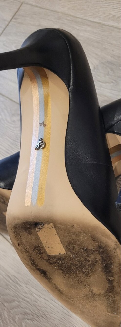 🆕️ Sam Edelman 'Hazel' Black Pointed Toe Leather Pumps - Picture 3 of 4